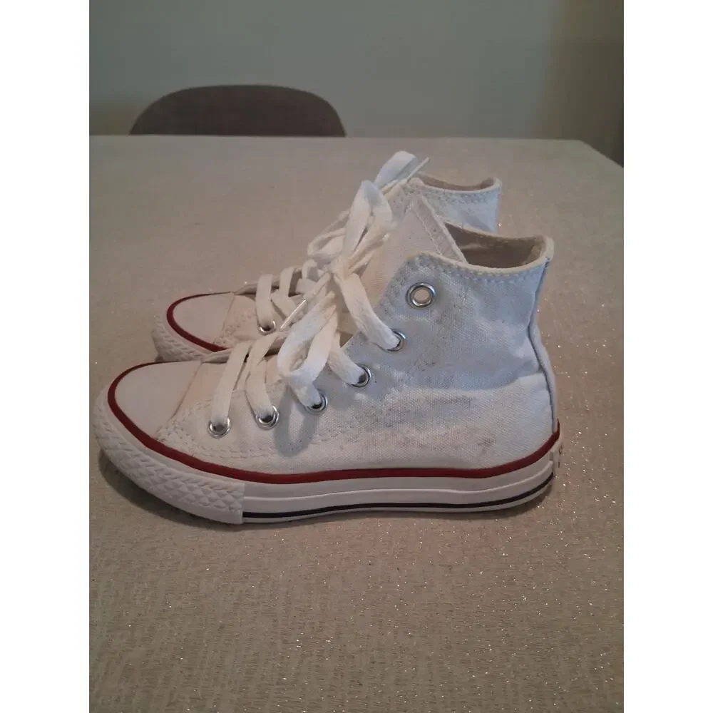 Converse Chuck Taylor All Star Kids Youth High Top Shoes Optical White 10.5